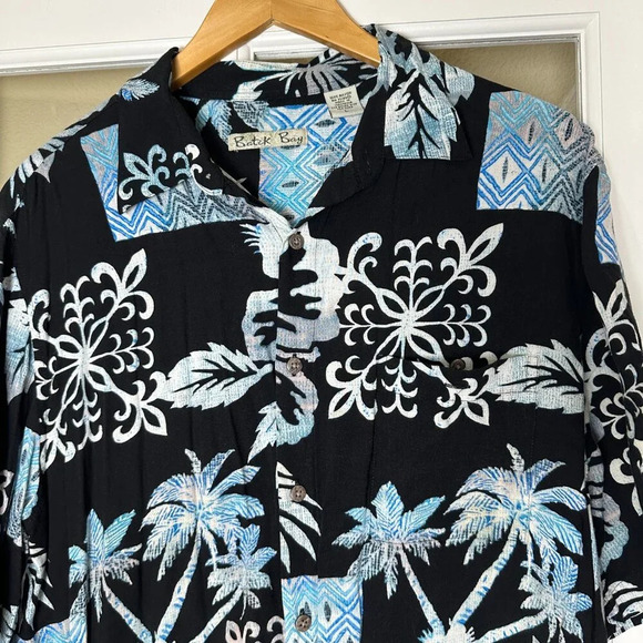 *VINTAGE* Batik Bay Hawaiian Aloha Tropical Shirt L - Picture 3 of 7